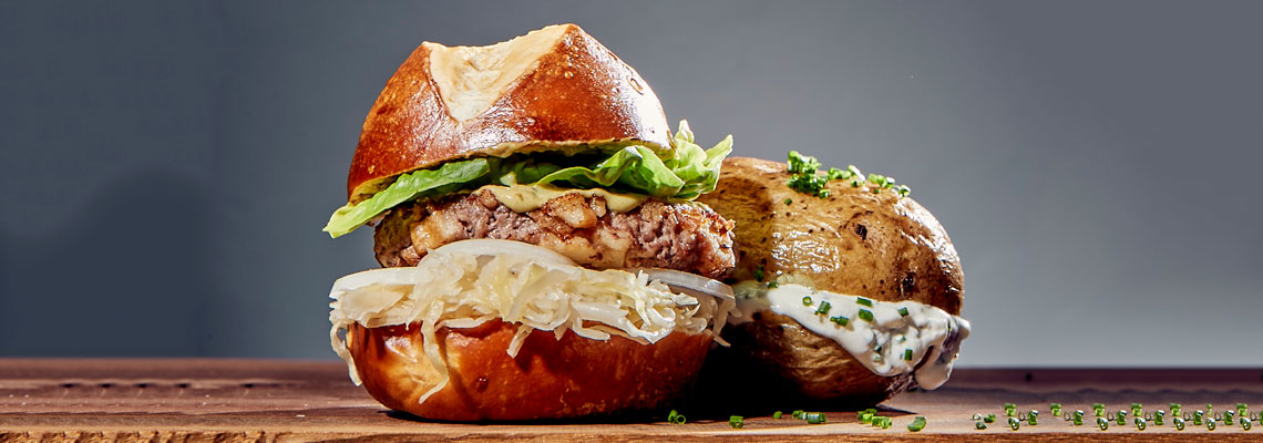 Raffiniert: Burger mit Sauerkraut