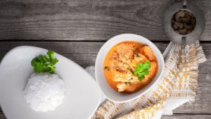 Curry mit Huhn und Kuerbis