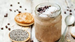 Overnight Oats mit Schokolade und Chiasamen