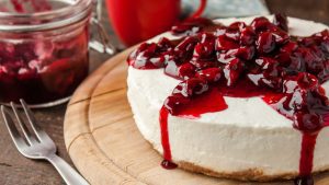 no bake kirsch käsekuchen