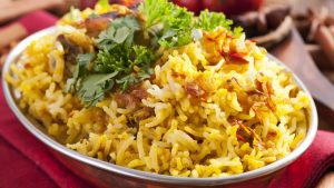 Indische Reis Pfanne