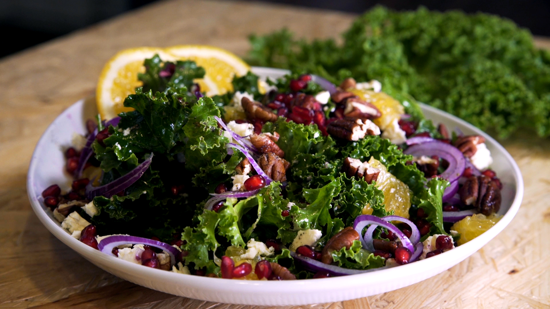 Herbstsalat mit Granatapfel und Grünkohl • Koch Mit