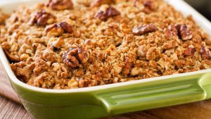 Günstige Rezepte, Apfel Walnuss Crumble