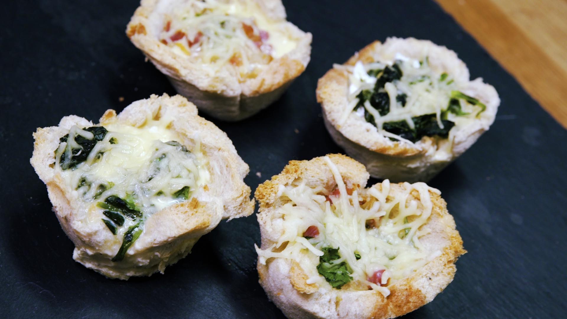 Mini Toast Quiches