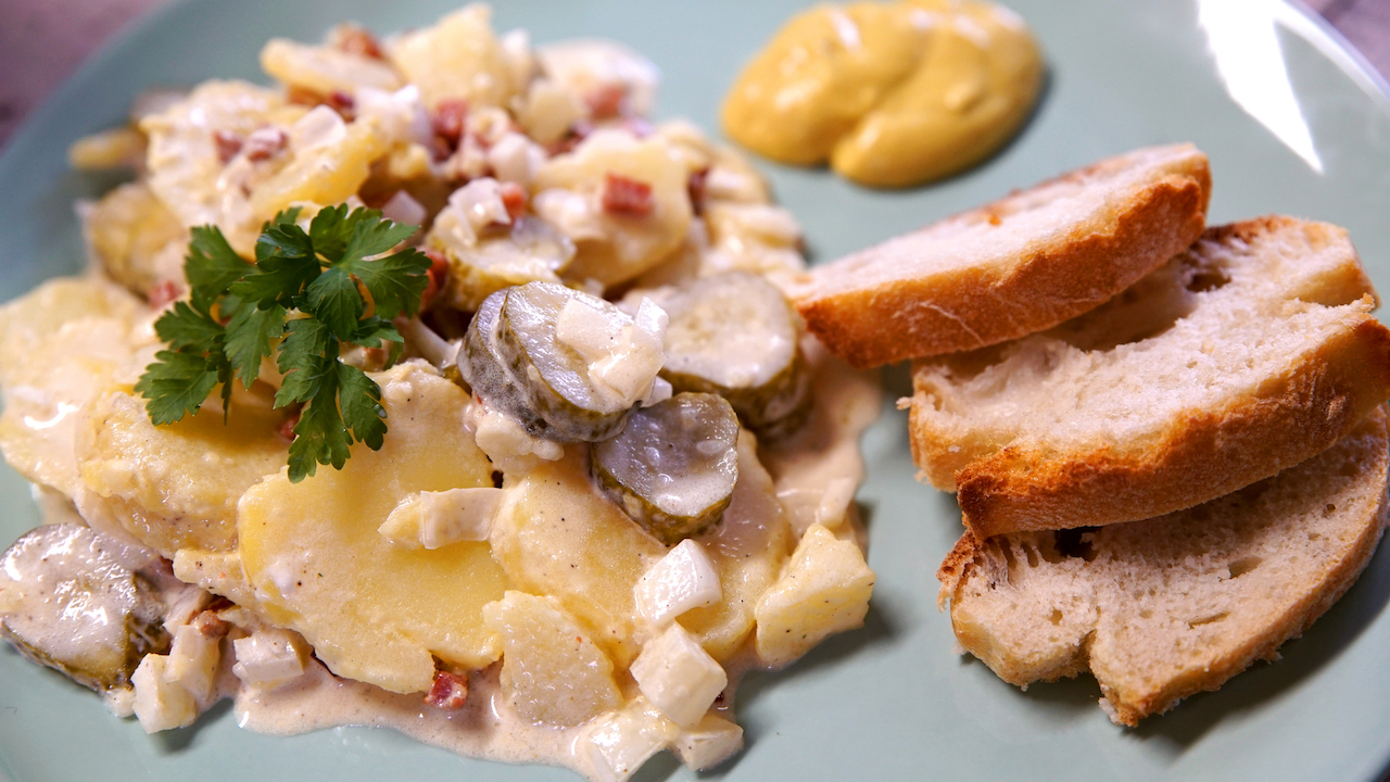 Saechsischer Kartoffelsalat mit Fleischwurst • Koch-Mit