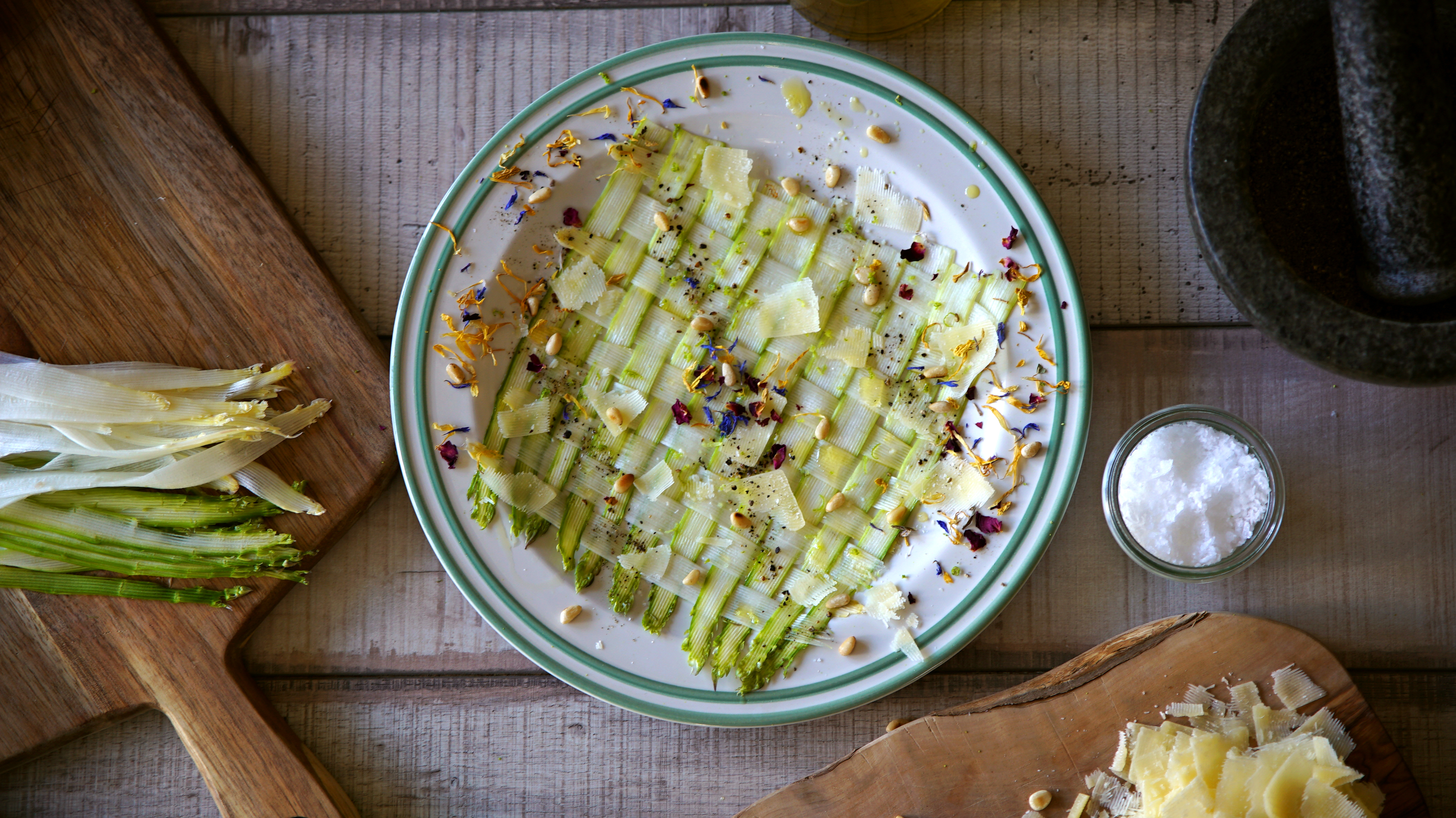 Carpaccio mit Spargel