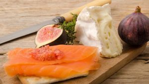 lachs mit Camembert und Feige