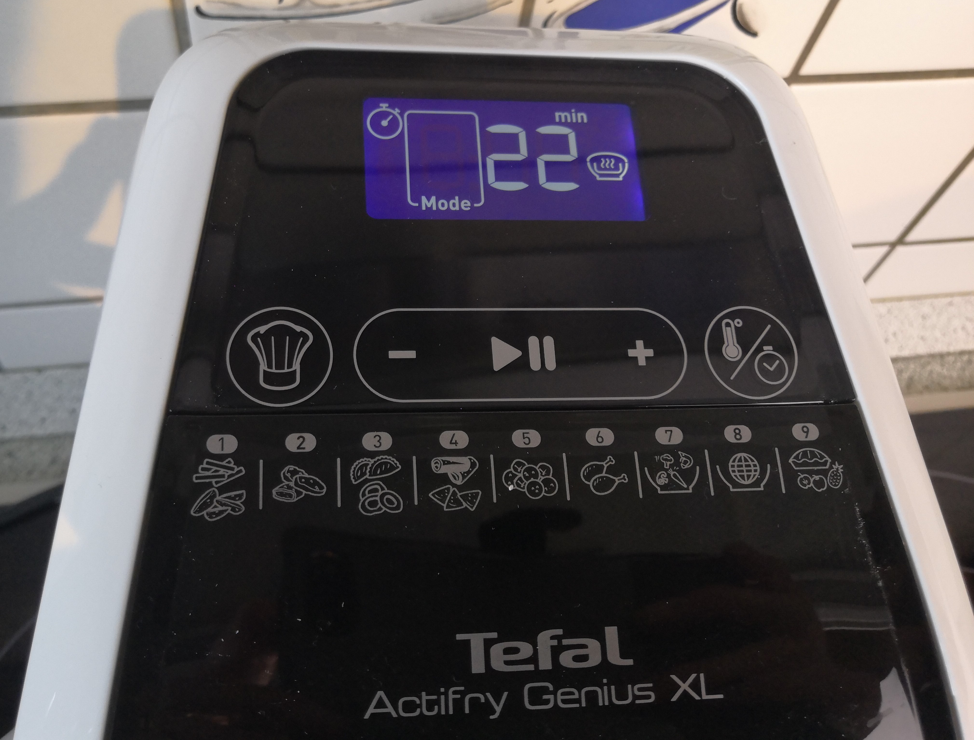 Tefal Actirfry Temperatur anzeige