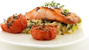 Risotto mit Lachs
