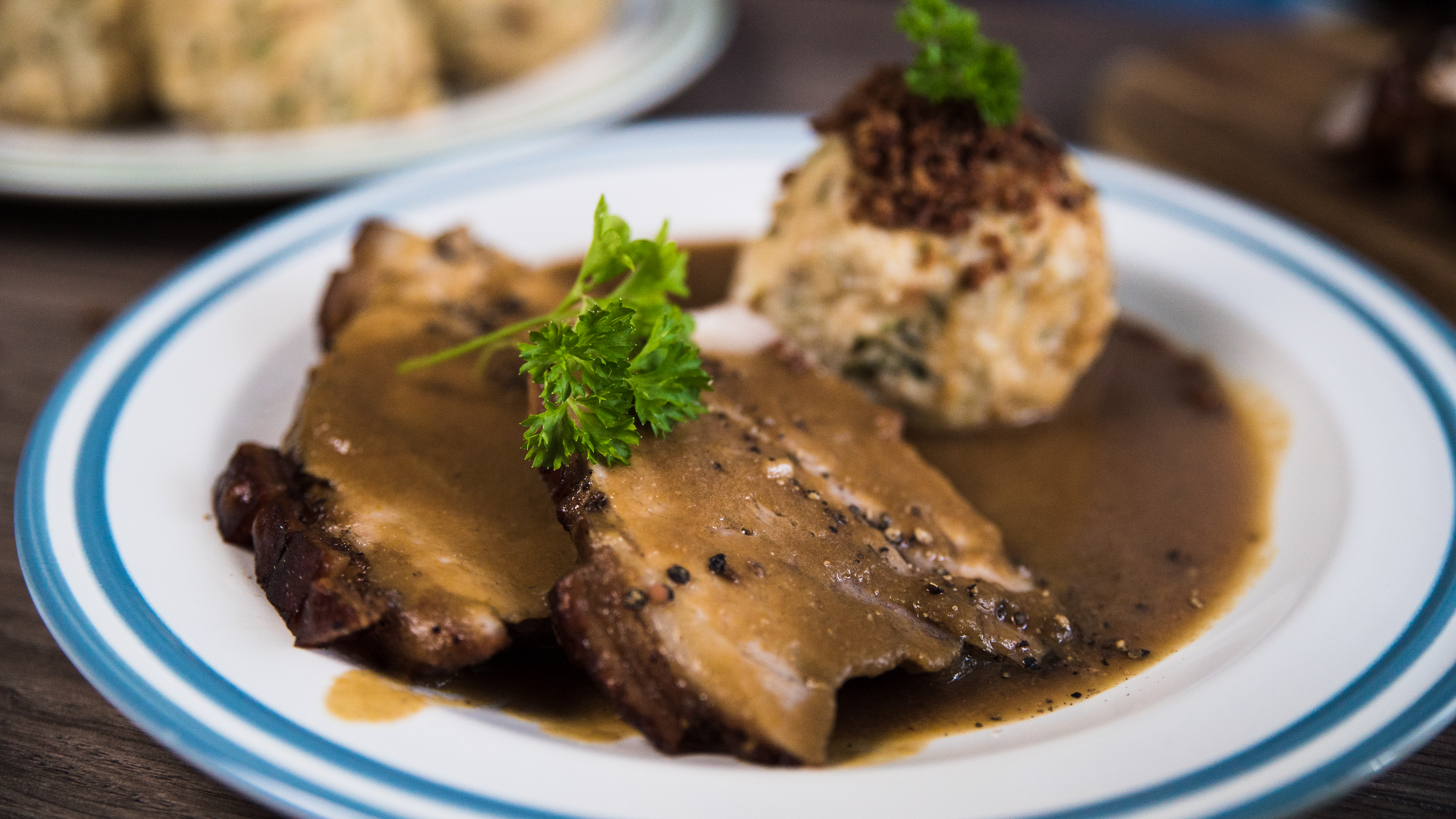 Krustenbraten mit Biersauce