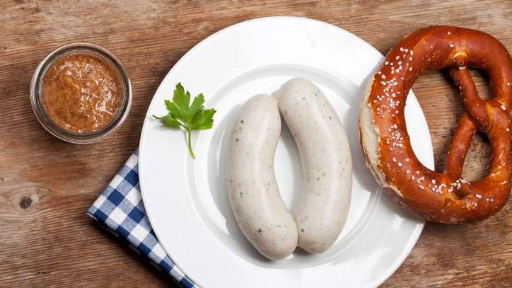Weisswurst mit Brezel und Senf • Koch-Mit