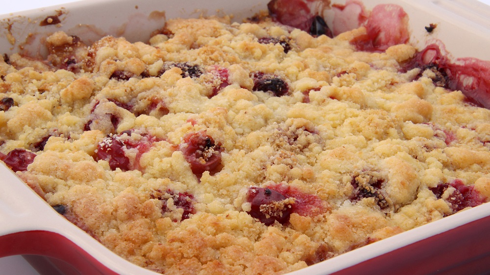 Crumble mit Himbeeren • Koch-Mit