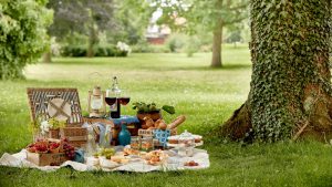 Ein romantisches Picknick im Park