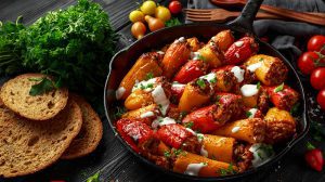 Kleie gefüllte Paprika