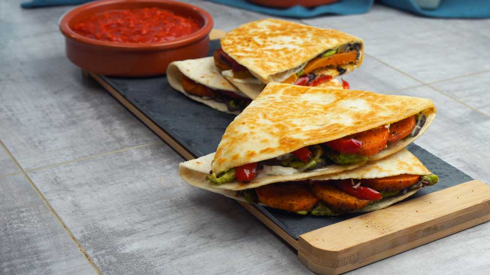 Quesadillas mit Gemüsefüllung