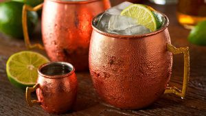 Moscow Mule in einer Kupfertasse