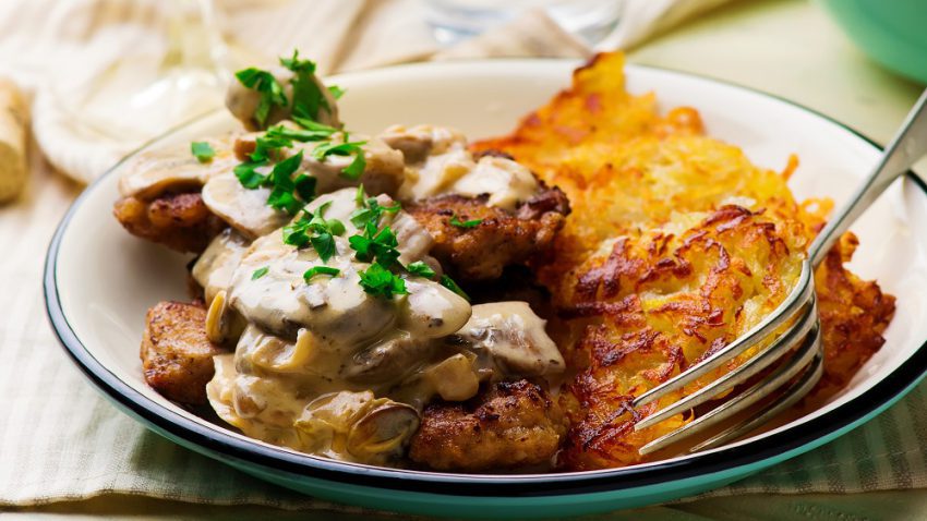 Rezept für Jägerschnitzel mit frischen Champignons • Koch-Mit