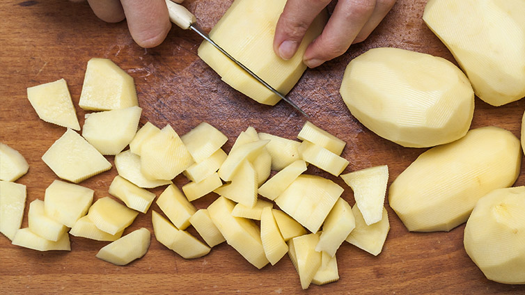 Kartoffeln für Kartoffelsuppen