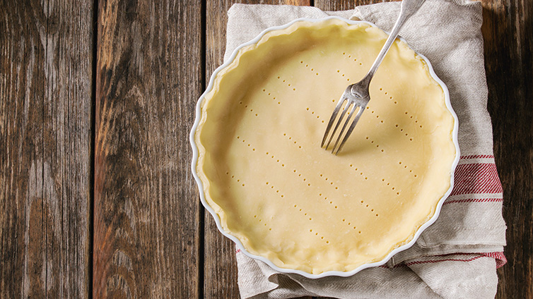 Pie Crust mit Löchern