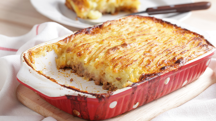 Sheperds Pie in der Auflaufform