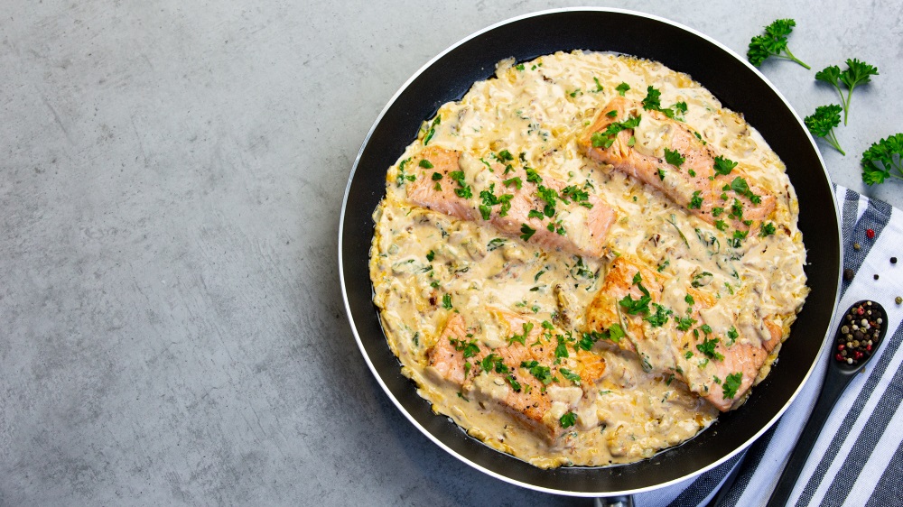 Toskanischer Lachs in Knoblauch-Sahne-Soße • Koch-Mit