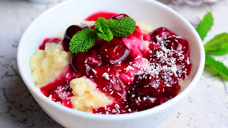 Kochen ohne Einkaufen: Milchreis mit Sauerkirschen