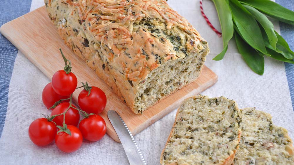 Snackbrot mit Bärlauch