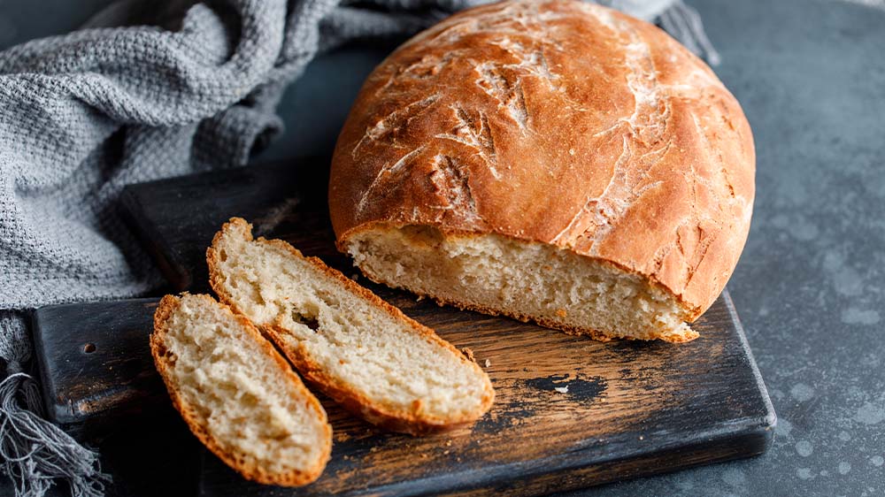 Weizenbrot ohne Hefe