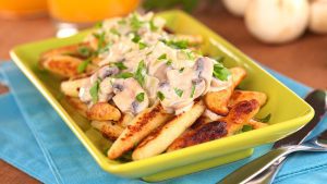 Schupfnudeln mit Champignon-Rahm-Sauce