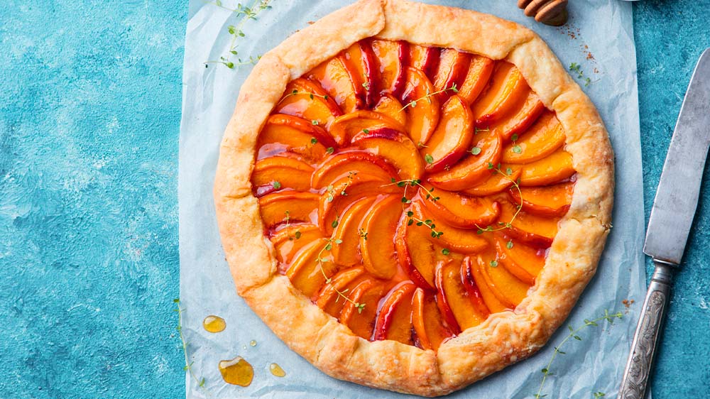 Pfirsich Galette - rustikaler Kuchen schnell gemacht • Koch-Mit