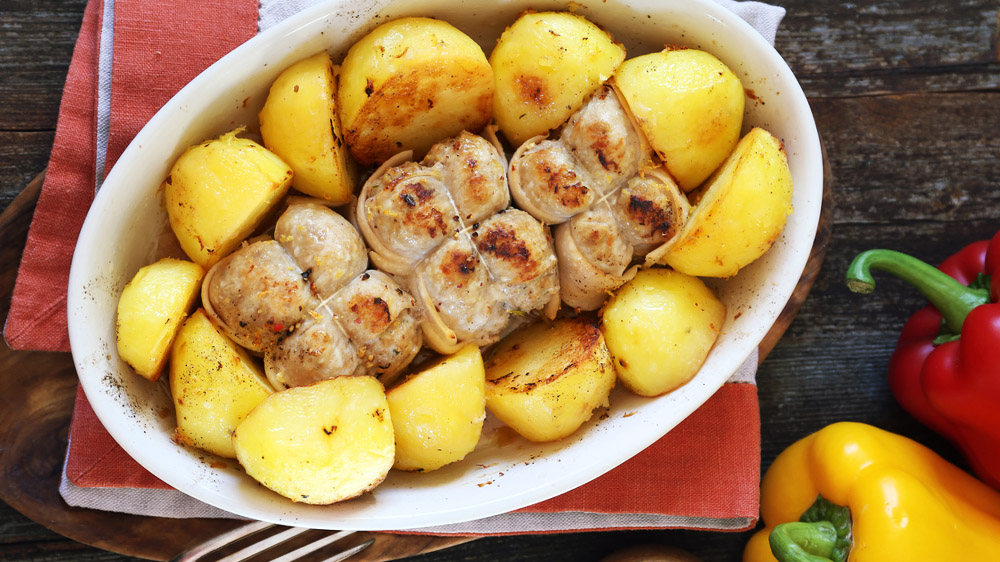 Paupiettes - Kalbsrouladen mit Kartoffeln