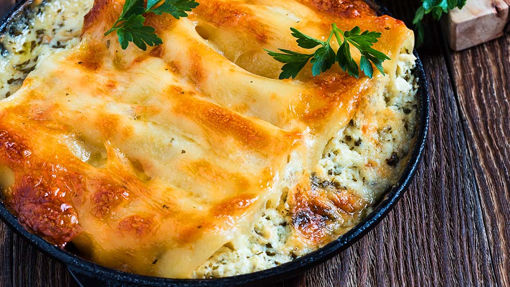 Cannelloni mit Spinat und Ricotta | Röllchen aus dem Ofen • Koch-Mit