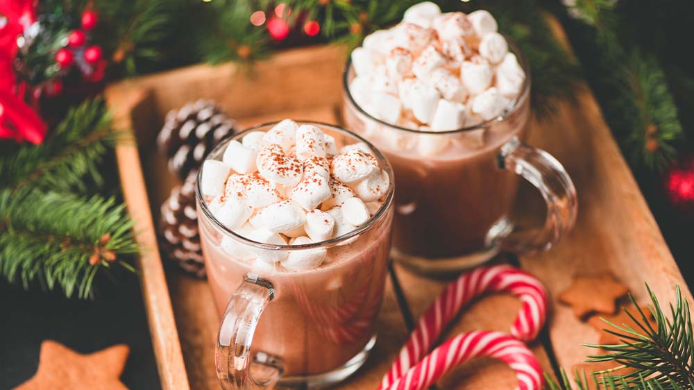 Heiße Schokolade mit Marshmallows