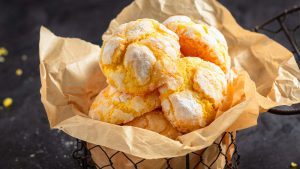 Crinkle Cookies mit Zitrone