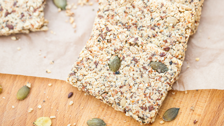 Low Carb Snacks Cracker Kräcker Sonnenblumenkerne