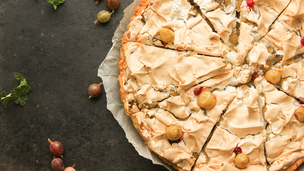 Stachelbeerkuchen mit Baiser