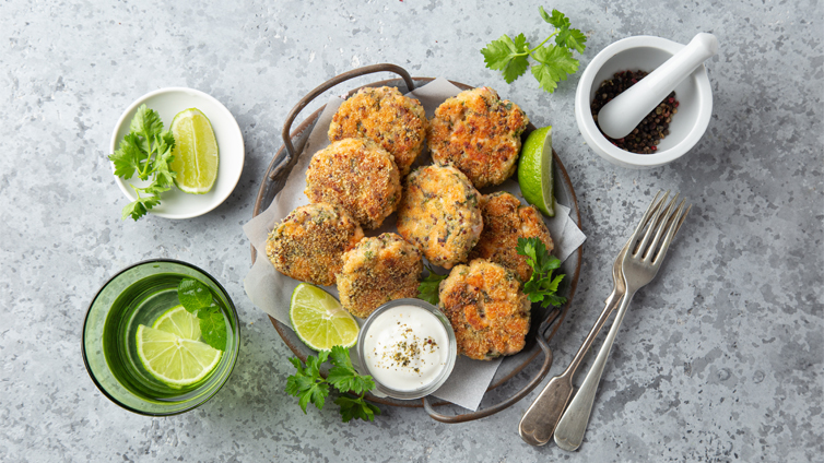 Albóndigas de salmón con freidora de aire