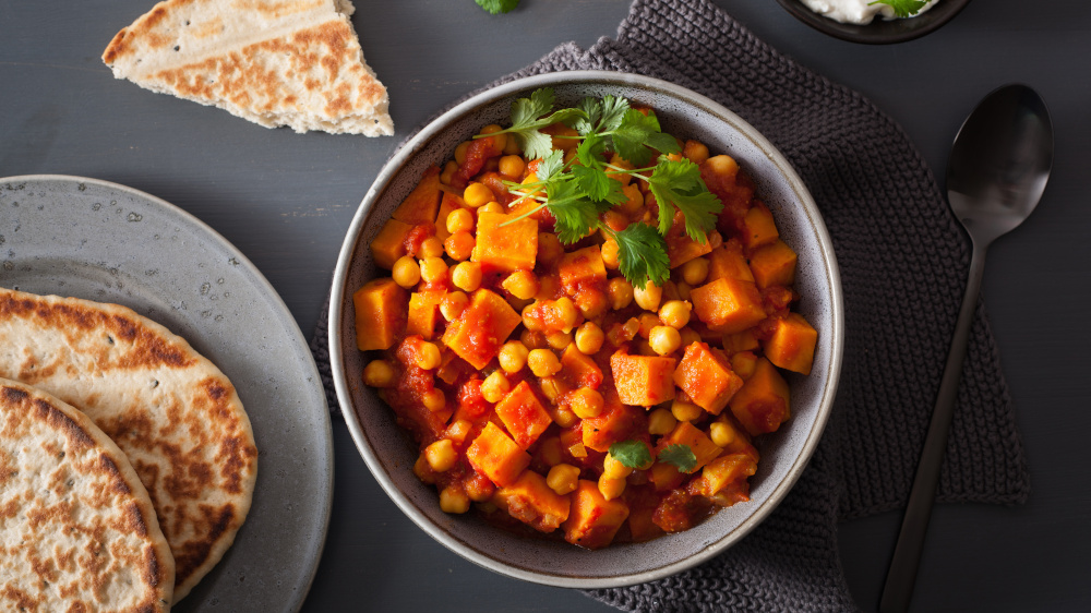 Herzhaftes Süßkartoffel-Curry