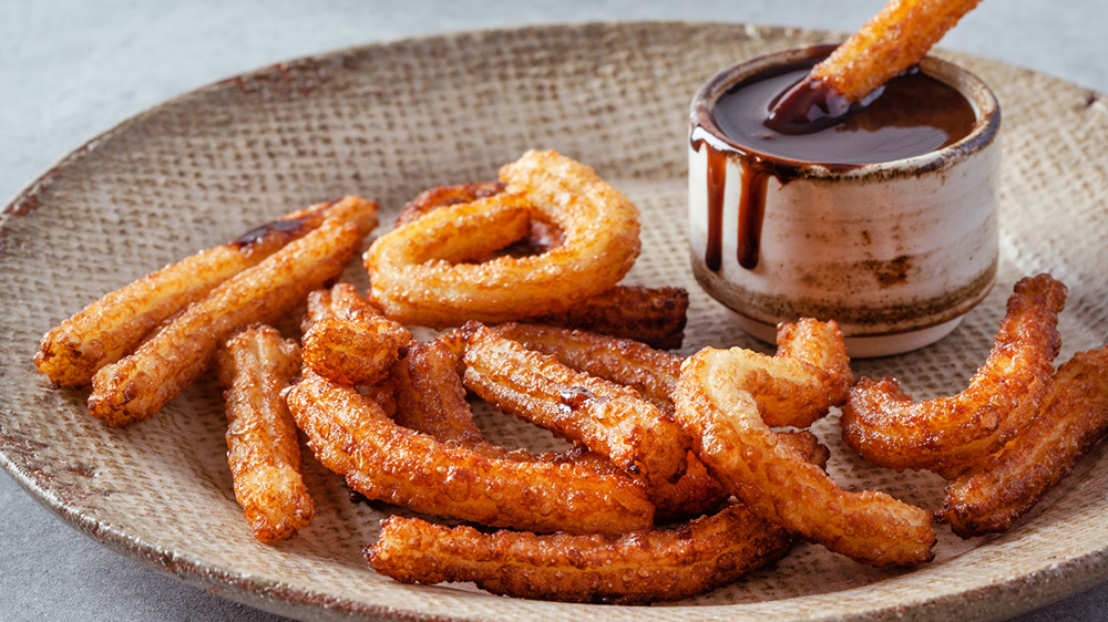 Churros mit Schokosauce aus dem Airfryer