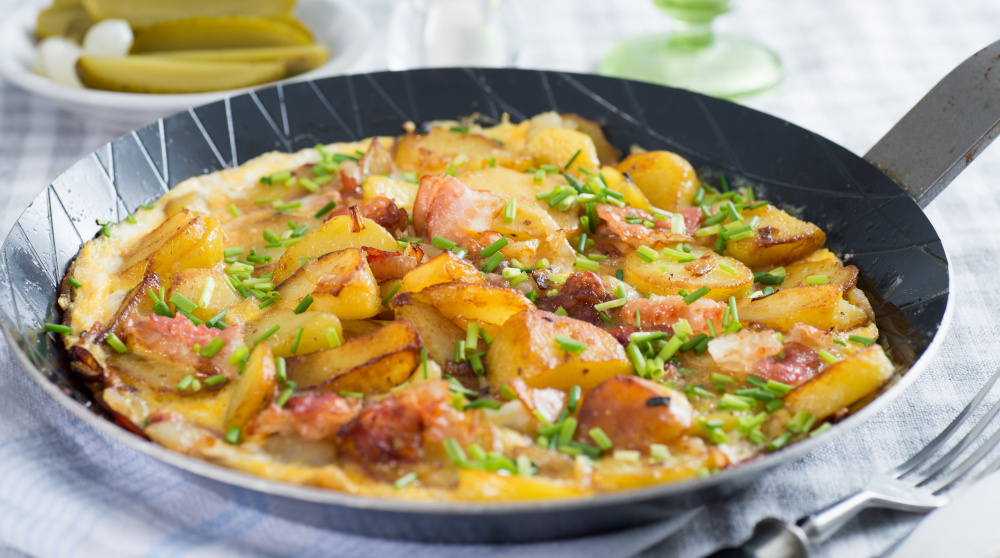 Bauernfrühstück mit Kartoffeln