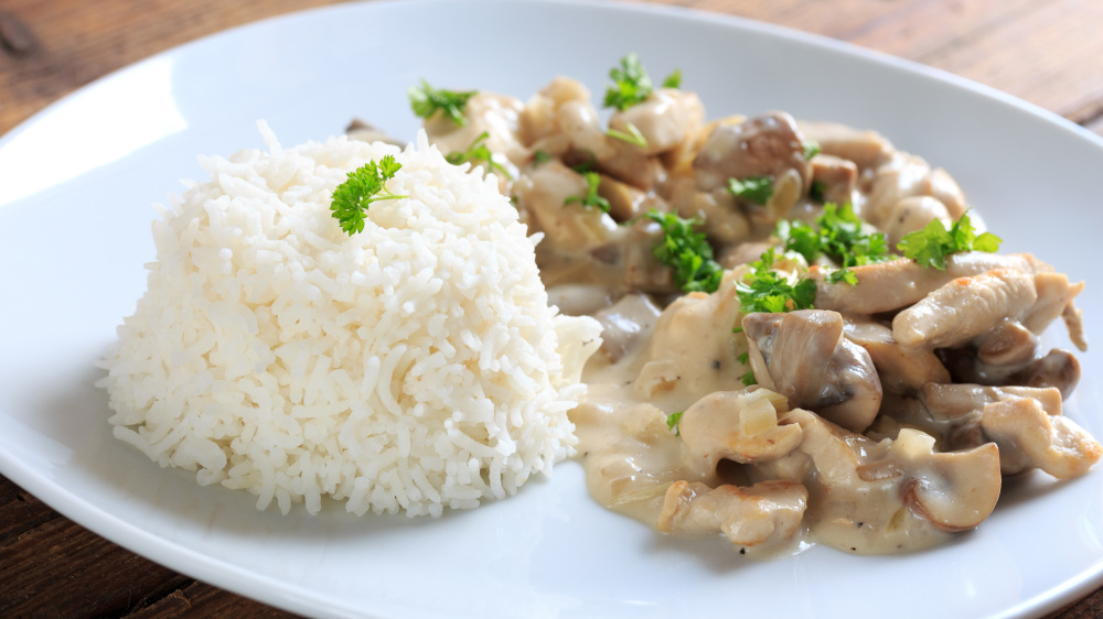 Geschnetzeltes Mit Champignons Und Sherry Auf Reis - Rezepte Suchen