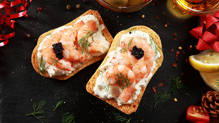 Weihnachtliche Vorspeisen: Canapes