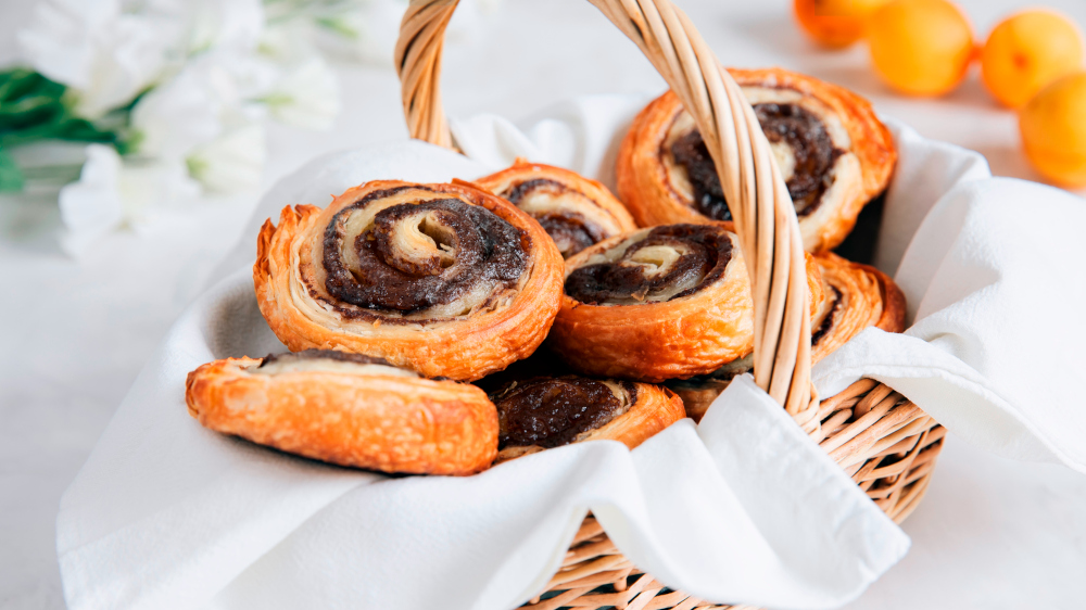 Blätterteig mit Nutella - Schnelle Schnecken mit Füllung • Koch-Mit