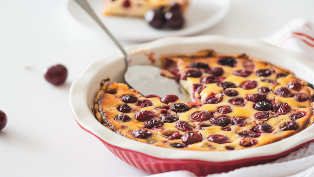 Käsekuchen mit Kirschen