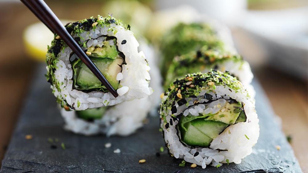 Ohne Fisch: Vegetarisches Sushi