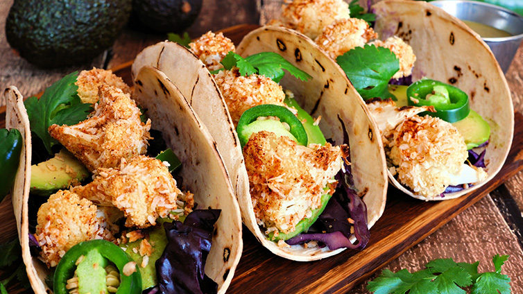 Vegane Tacos mit Blumenkohl